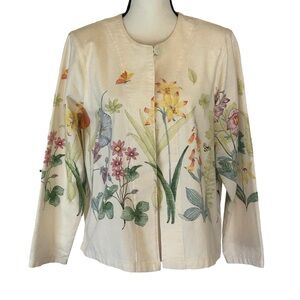 Vintage 90s Touch O Blue Gotcha Covered Jacket with Nature Scene.